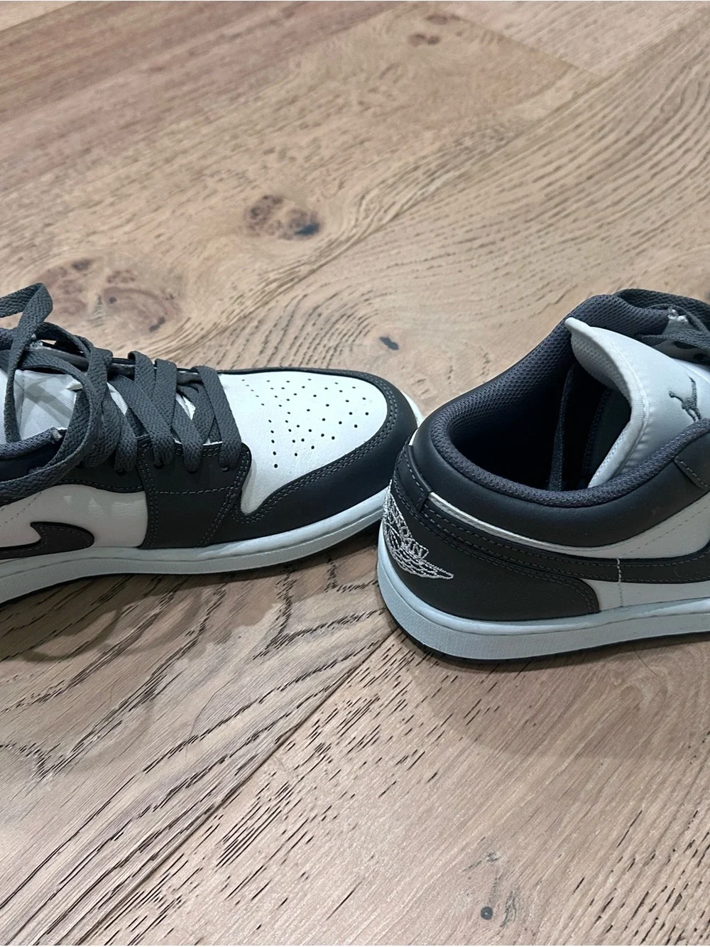 Nike Low-Top Sneakers in White and Dark Gray